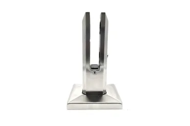 PSG N04.5801.4US Uchwyt pionowy do szkła spigot, kwadratowy 50x50/100x100 mm, z maskownicą, H=182 mm, szkło 12-17,52 mm (aisi304, uniwersalny, satyna)