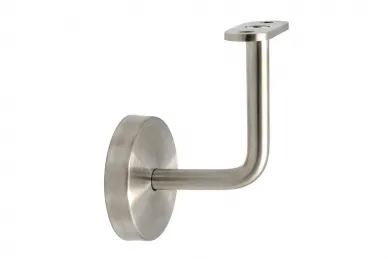 PSG N05.0106.4XS Flat handrail bracket with cover for wall mounting – for flat surface, dia. 70/12 mm, 3 mounting holes, AISI 304, satin