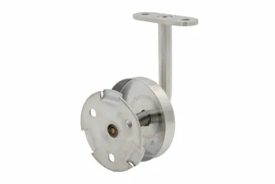 PSG N05.0106.4XS Mocowanie poręczy płaskiej z maskownicą do ściany – do powierzchni płaskiej, fi 70/12 mm, 3 otwory montażowe, AISI 304, satyna