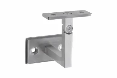 PSG N05.0302.4XS Flat handrail bracket, 70x40/12x12mm, wall mount, 2 mounting holes, articulated (AISI 304, flat system, satin)