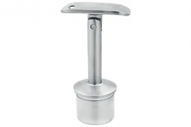 PSG N06.02B1.4BP Handrail support 42.4mm, dia. 14/H80, articulated, glue-in (AISI 304, 42.4 system, polished)