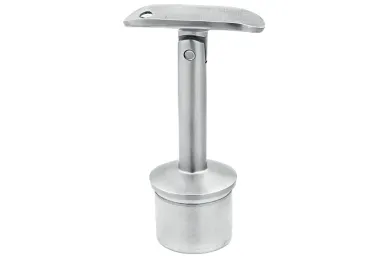 PSG N06.02C1.4CS Handrail support 48.3mm, dia. 14/H80, articulated, glue-in (AISI 304, 48.3 system, satin)
