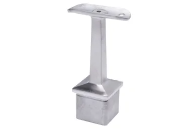 PSG N06.05B5.4ES Podpora poręczy 42,4mm, 40x40x2/H81, 14x14mm, blaszka śruba M6, klejona (aisi304, syst.40x40, satyna)