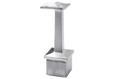 PSG N06.05B6.4ES Podpora poręczy 42,4mm narożna, 40x40x2/H81, 14x14mm, kąt 90°, klejona (aisi304, syst.40x40, satyna)