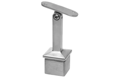 PSG N06.05E3.4ES Flat handrail support, 40X40/H81, articulated, glue-in (AISI 304, SYSTEM 40X40, satin)