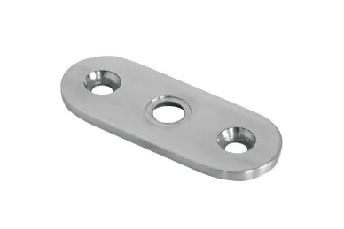 PSG N08.0101.4XS Flat handrail mounting plate, 64x24x4mm (AISI 304, flat system, satin)