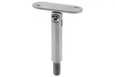 PSG N08.1207.4XS Articulated handrail support rod dia. 12x75mm, with flat mounting plate, external thread M8 (AISI 304, flat system, satin)