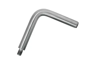 PSG N08.5120.4US Handrail support rod, 90° angle, dia. 12mm, 75x75mm, external thread M8/internal thread M6 (AISI 304, universal, satin)