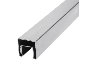 PSG N100.4040.4XS Pochwyt nakładany na szkło 40x40x2500mm, U=24, szkło 8-21,52mm (aisi304, syst.40x40, satyna)