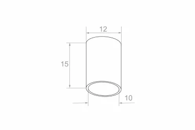 PSG N11.1710.4US Zakończenie pręta/rury fi 10mm, H 15mm (aisi304, uniwersalny, satyna)