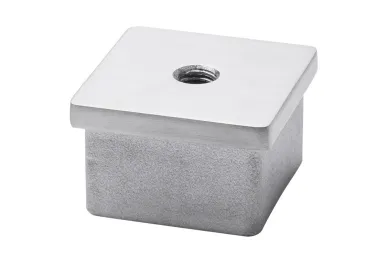 PSG N11.M8E1.4ES Flat drive-in cap 40X40X2/H4, with M8 thread (AISI304, SYSTEM 40X40, satin)