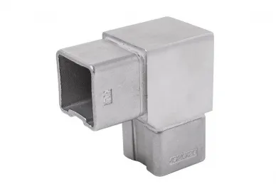 PSG N13.1102.4ES 90° elbow for 40x40 profile, H45 mm (aisi304, system 40x40, satin)