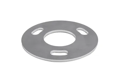 PSG N21.0203.4BR Post base for welding fi 100x42.4xH4 mm, mounting holes 3x fi 11x20 mm (aisi304, system 42.4, raw surface)