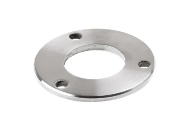 PSG N21.0303.4BS Post base for welding fi 85x42.4xH6 mm, mounting holes 3x fi 8.5 mm (aisi304, system 42.4, satin)
