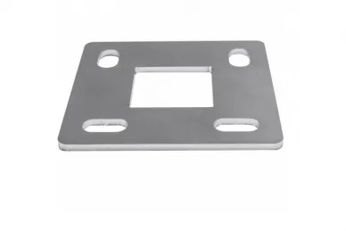PSG N21.06E2.4ER Post base for welding 80x80/40x40/H4 mm, mounting holes 4x fi 9x20 mm (aisi304, system 40x40, raw surface)
