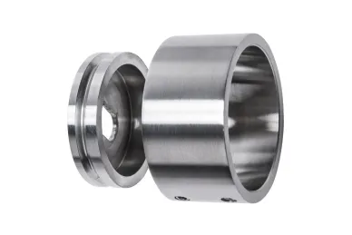 PSG N22.1002.4BP Tube mounting flange 42.4 mm, fi 50x25 mm, 1 mounting hole 8x16 mm (aisi304, system 42.4, polished)