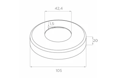 PSG N31.1609.4BS Corner post fi 42.4x960mm, 8 end holders for fi 12mm tubes, floor mounting (AISI 304, 42.4 system, satin)