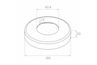 PSG N31.1723.4BP Corner post fi 42.4x1060mm, 8 end holders for fi 12mm tubes, floor mounting (AISI 304, 42.4 system, polished)