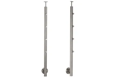 PSG N31.1797.4BS Middle post fi 42.4x1130mm, 4 crossbar holders for fi 12mm tubes, side mounting (AISI 304, 42.4 system, satin)