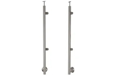 PSG N31.1911.4BS Słupek końcowy prawy fi 42,4x1230mm, 2 uchwyty do szkła, moc.boczne (aisi304, syst.42,4, satyna)