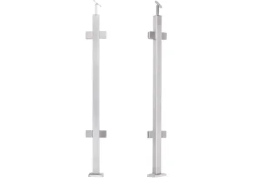 PSG N31.2469.4ES Stainless steel middle balustrade post 40x40x1060/1100 mm/ 4 holders, brushed
