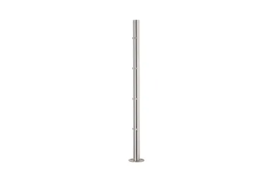 PSG N31.B1609.4BS Słupek balustradowy narożny fi 42,4 x 881 mm - nieuzbrojony. aisi304, 8 otworów z gwintem M6, mocowanie w podłogę, satyna