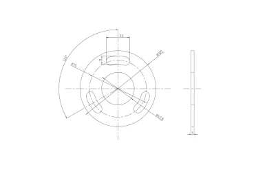 PSG N31.B1610.4BS Słupek balustradowy środkowy fi 42,4 x 981 mm - aisi304, 4 otwory z gwintem M6, mocowanie w podłogę, satyna