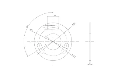 PSG N31.B1620.4BS Słupek balustradowy narożny fi 42,4 x 981 mm - nieuzbrojony, 8 otworów z gwintem M6, mocowanie w podłogę, satyna