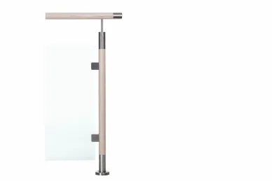 PSG N41.0601.4US Łącznik słupka drewnianego 42,4x2mm z prętem fi 12x93mm (aisi304, syst.42,4, satyna)