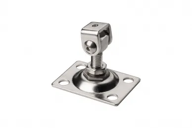 PSG N61.0112.4UR Zawias regulowany do bram skrzydłowych m12 z szyldem 75x55x3 mm - aisi304, surowy