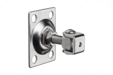 PSG N61.0112.4UR Zawias regulowany do bram skrzydłowych m12 z szyldem 75x55x3 mm - aisi304, surowy