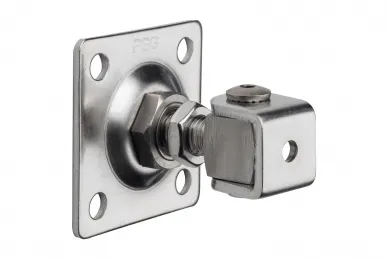 PSG N61.0116.4UR Verstellbares Scharnier für Flügeltore M16 mit Schild 80x80x4 mm