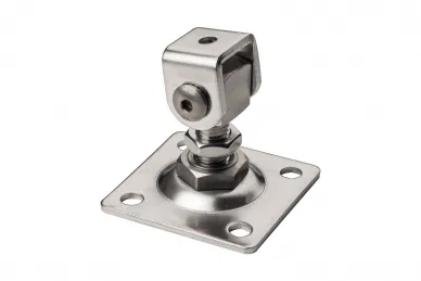 PSG N61.0116.4UR Zawias regulowany do bram skrzydłowych m16 z szyldem 80x80x4 mm - aisi304, surowy