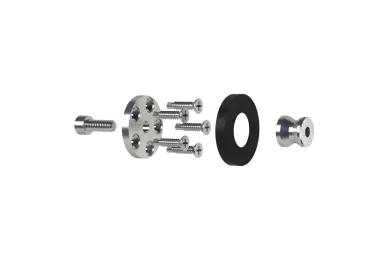 PSG N64.MPJO90.4UM Single-sided fixing for round single-sided black handrails O-90°