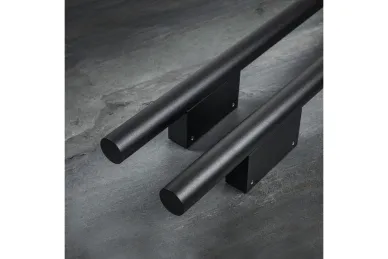 PSG N64.P5DO90500.4UM Double-sided round handrail 90°, black, 30x500mm (AISI 304, universal, painted)