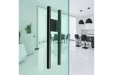 PSG N64.P5DO90500.4UM Double-sided round handrail 90°, black, 30x500mm (AISI 304, universal, painted)