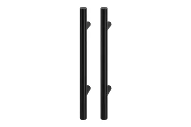 PSG N64.PDO90300.4UM Double-sided round handrail dia. 32 (90°), 200x300 mm, black (AISI 304, universal, satin)