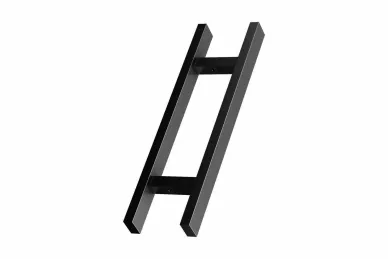 PSG N64.PDP90500.4UM Double-sided rectangular door handle, 90° fixing - 300 x 500 mm, black (AISI 304, universal, satin)