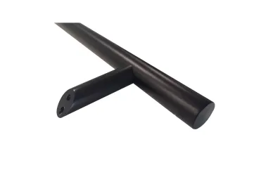 PSG N64.PJO451000.4UM Single-sided round handrail pull handle, black, 45°, 32X1000 mm (AISI304, universal, painted)