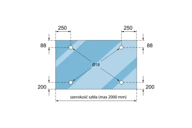 PSG N75.3Z12.4US Glass canopy system M12, 3-piece, for 12 mm dia. tie rod, glass 8-17.52mm (AISI304, universal, satin)