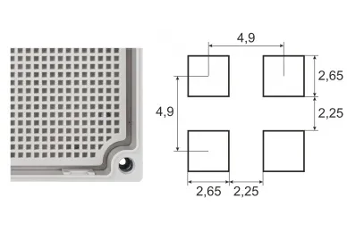 Pulsar AWB171711 ABS Enclosure 170x170x110, waterproof with plastic screws closing and base board