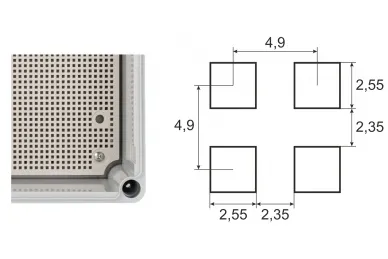 Pulsar AWB281913 ABS Enclosure ABS 280x190x130, waterproof with plastic screws closing and base board