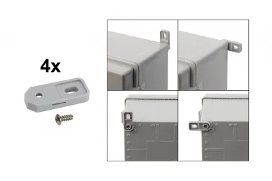 Pulsar AWB403020 ABS Enclosure 400x300x200, waterproof with plastic hinges closing and base board