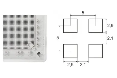 Pulsar AWB403020 ABS Enclosure 400x300x200, waterproof with plastic hinges closing and base board