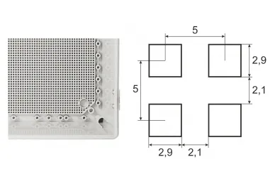 Pulsar AWB504020 ABS Enclosure 500x400x200, waterproof with plastic hinges closing and base board