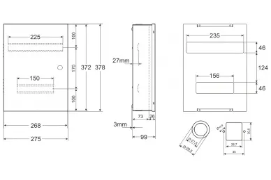 Pulsar AWO549P 1.5 x 1 DIN Rail enclosure