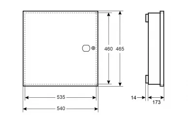 Pulsar AWO817 Wall-mounted enclosure for 2x 65Ah batteries