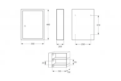 Pulsar AWOS36-B Deposit cabinet for 36 mobile phones with numbered compartments, black