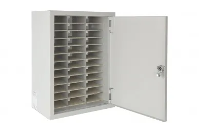 Pulsar AWOS36-G Deposit cabinet for 36 mobile phones with numbered compartments, grey