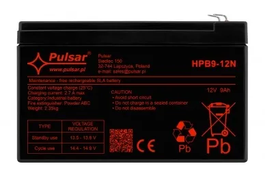 Pulsar HPB9-12N 9Ah/12V HPB battery